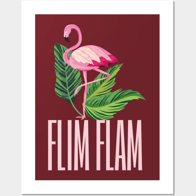 Flim Flam Flamingo Wall Art by Eva Wolf